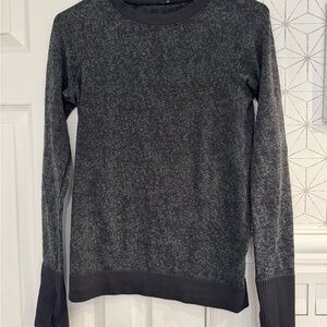 Lululemon Rest Less Pullover Stratum Overlay black grey green Size 6